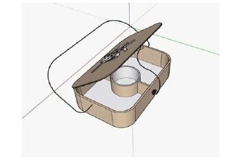 To-Go Box 3D model — angled open view