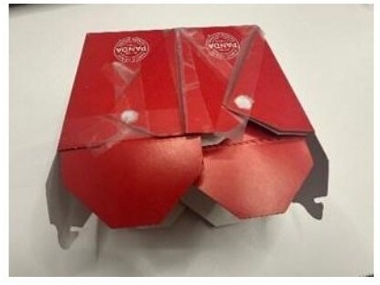To-Go Box physical prototype — open, top view